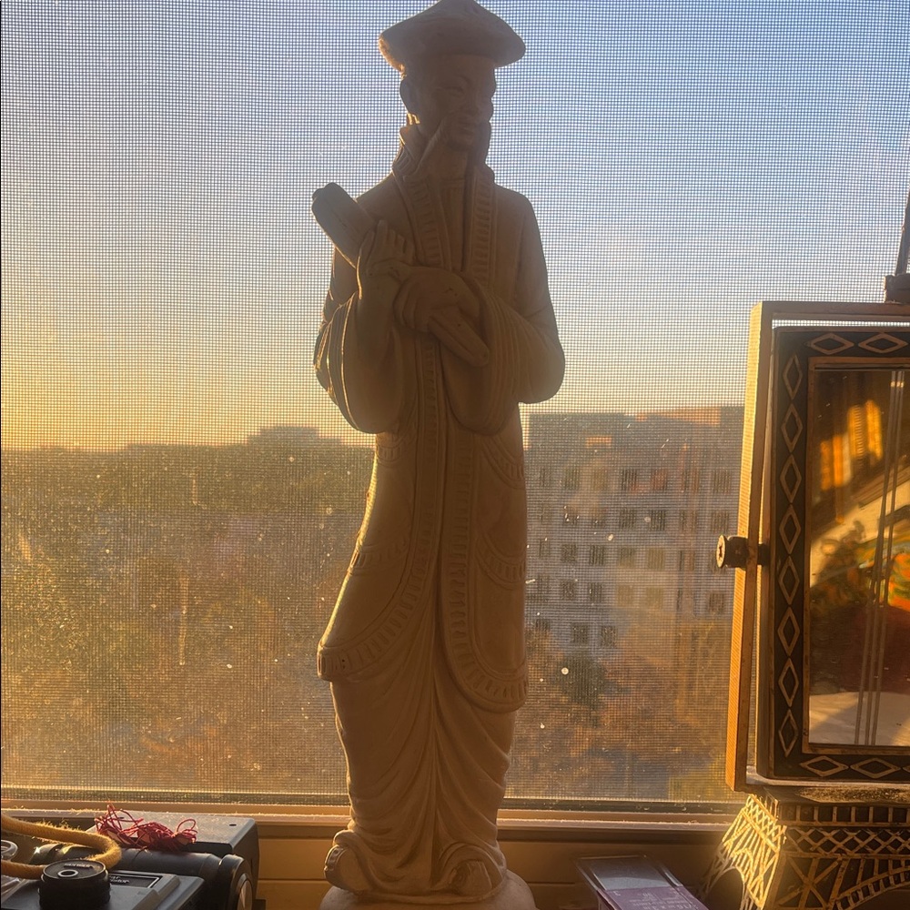 Unique Vintage Cream Sculpture